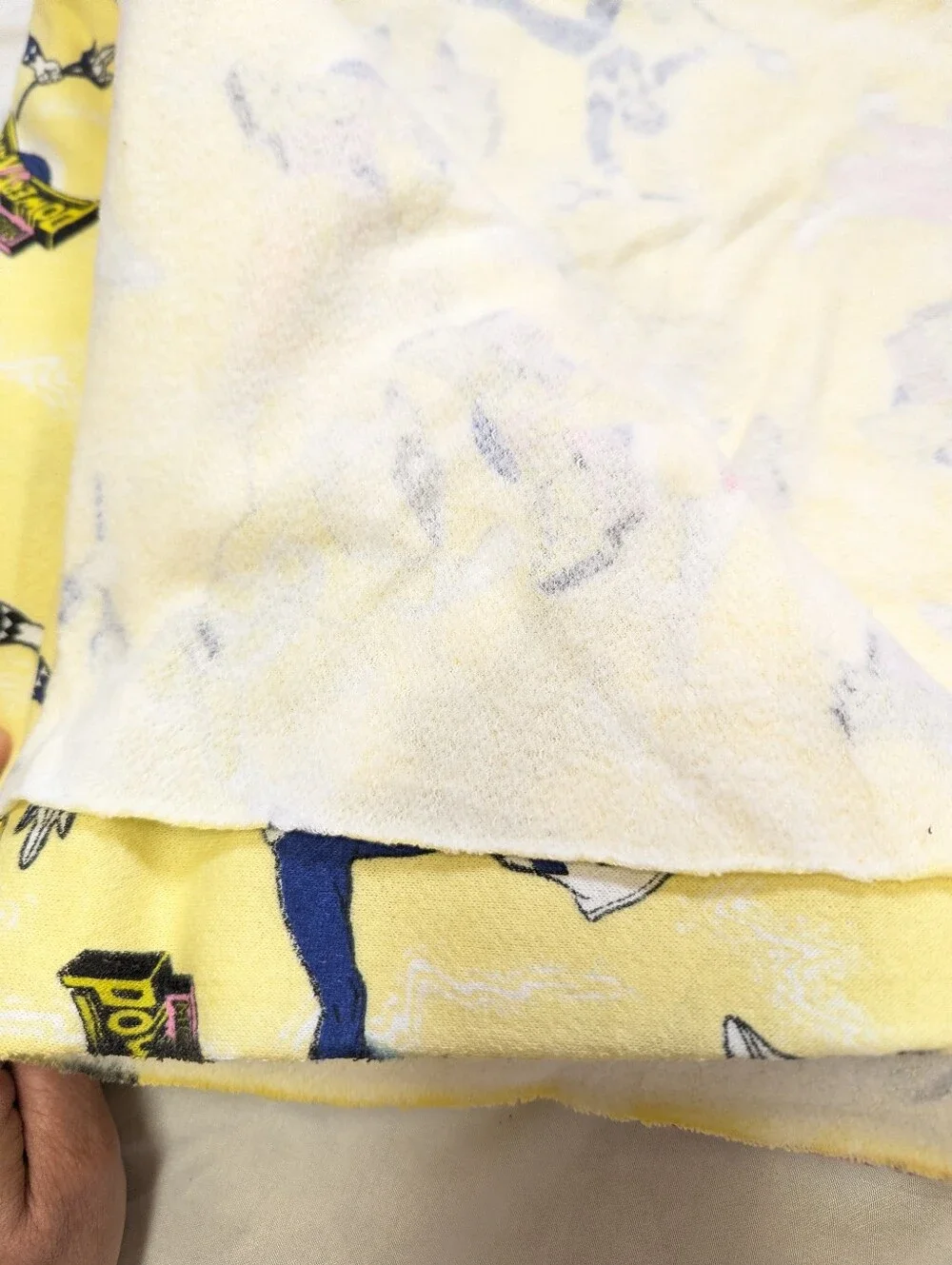Vintage Mighty Morphin Power Rangers Sweatshirt Fleece Fabric Remnant 60